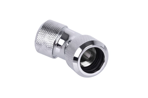 ANS Alphacool Eiszapfen 16mm HardTube Anschraubtülle 45° L-Verbinder - Chrome PHT EOL