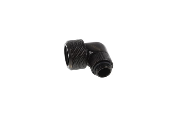 ANS Alphacool Eiszapfen 16mm HardTube Anschraubtülle 90° drehbar G1/4 - Deep Black