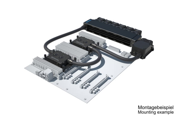 SVK Alphacool ES Pro 1U - 6 x 40 / 2x XPX Pro 1U / Reservoir 1U - DDC310