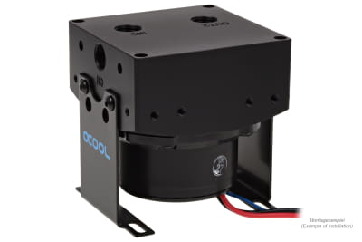 PUZ Alphacool Eisdecke D5 Aufsatz - Black Acetal G1/4 - (VPP755/VPP655/TPP644/MCP655) V.3