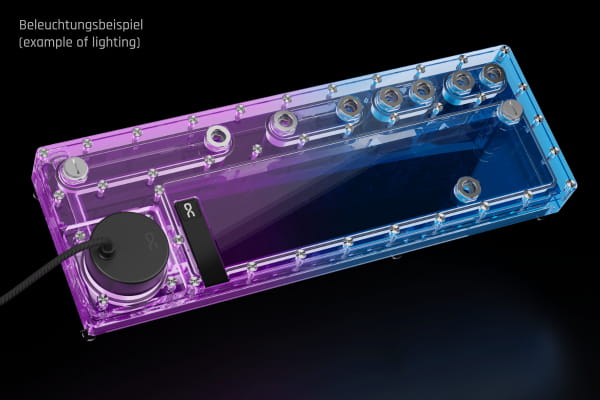 AGB Alphacool Core Distro Plate 420 Links mit VPP/D5 Apex PWM Pumpe