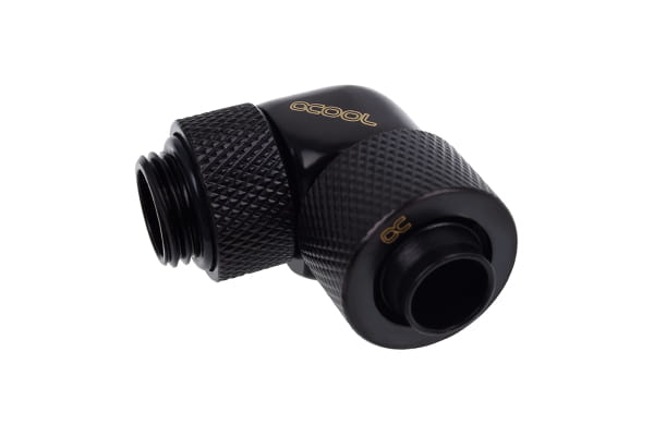 ANS Alphacool Eiszapfen 13/10mm Anschraubtülle 90° drehbar G1/4 - Deep Black