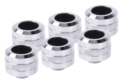 ANS Alphacool Eiszapfen PRO 16mm HardTube Fitting G1/4 - Chrome Sixpack