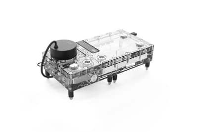 PUM Alphacool Core Flat Reservoir 240 Rechts D5 mit VPP Apex PWM Pumpe