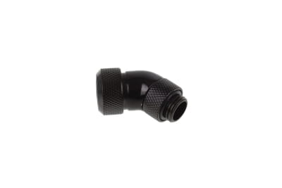 ANS Alphacool Eiszapfen 13mm HardTube Anschraubtülle 45° drehbar G1/4 - Deep Black PHT EOL