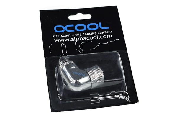 ANS Alphacool HF 13/10 Anschraubtülle 90° drehbar G1/4 - Chrome PHT EOL