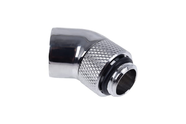 ANF Alphacool Eiszapfen Winkeladapter 45° drehbar G1/4 AG auf G1/4 IG - Chrome