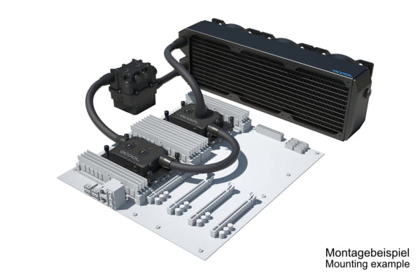 SVK Alphacool ES Pro 3U - 3 x 120 UT / 2x XPX Pro 1U / Reservoir 2U - DDC310