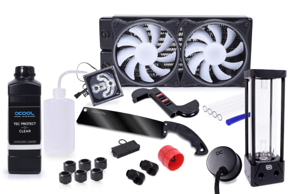 KOI Alphacool Core Hurrican 240mm XT45 HardTube Wasserkühlungs Set EOL