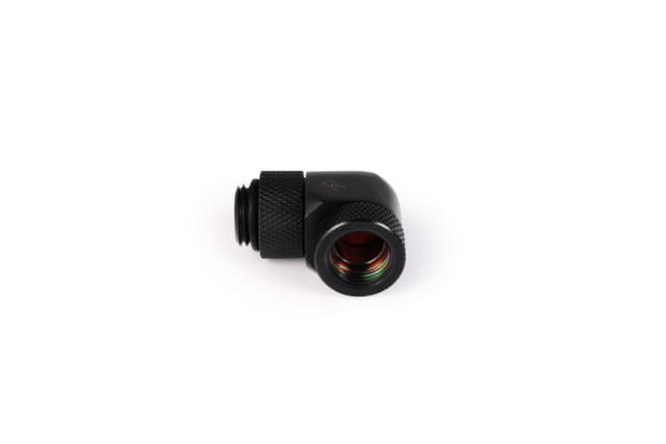 ANF Alphacool HF Winkeladapter 90° drehbar G1/4 AG auf G1/4 IG - Deep Black PHT EOL
