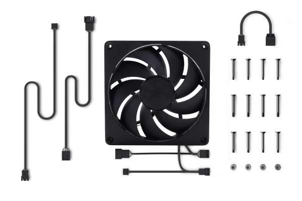 L14 Alphacool Apex Stealth Metall Lüfter 2500rpm Matt Schwarz (140x140x25mm)