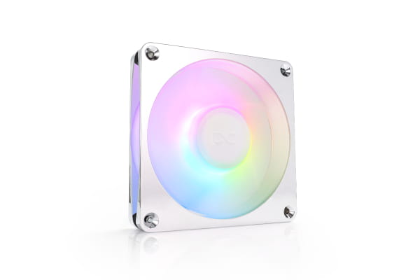 L12 Alphacool Apex Stealth Metall Aurora Lüfter Chrome 2600rpm (120x120x25mm)