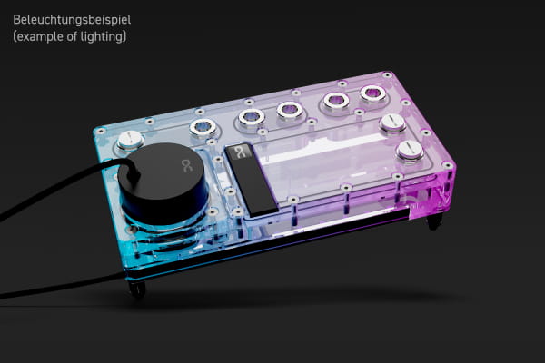 PUM Alphacool Core Distro Plate 240 Links mit VPP/D5 Apex PWM Pumpe PHT EOL
