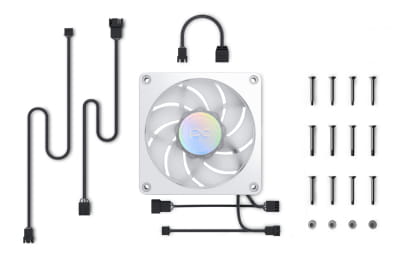 L12 Alphacool Apex Stealth Metall Aurora Lüfter Chrome 2600rpm (120x120x25mm)