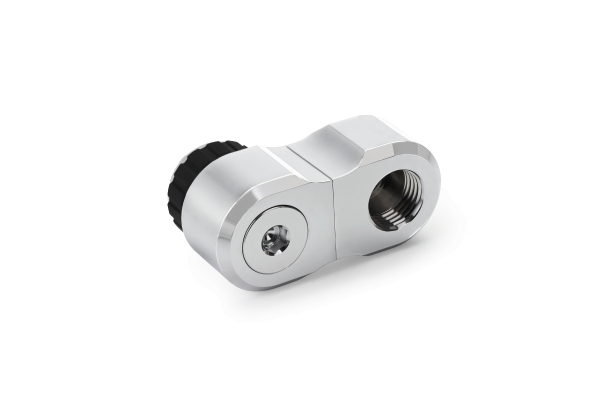 ANF Alphacool Apex Grip Versatzstück 27mm 2x 90° AG/IG G1/4 drehbar chrom
