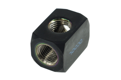 ANF Alphacool HF Anschlussterminal TEE T-Stück Rund G1/4 - Deep Black