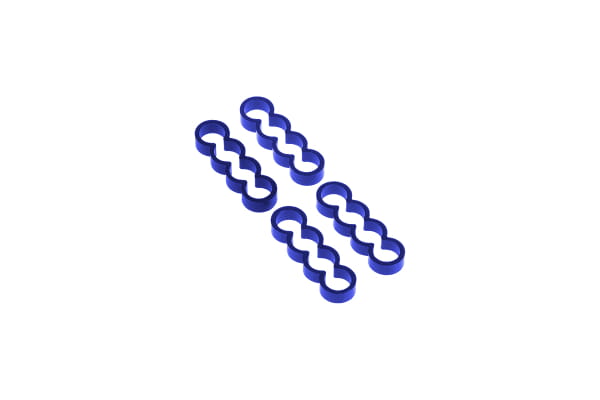 KAB Alphacool Eiskamm Alu X4 Flat - 4mm blue - 4 Stück EOL