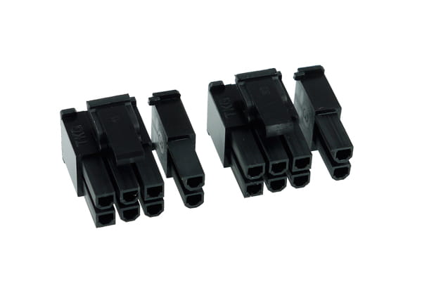 ZK Phobya VGA Power Connector 6+2Pin Stecker inkl. 8 Pins - 2 Stück Black EOL