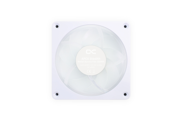L12 Alphacool Apex Stealth Metall Aurora Lüfter Weiß 2600rpm (120x120x25mm)