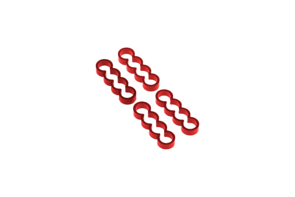 KAB Alphacool Eiskamm Alu X4 Flat - 4mm red - 4 Stück PHT EOL
