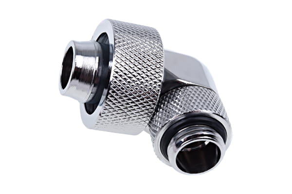 ANS Alphacool Eiszapfen 19/13mm Anschraubtülle 90° drehbar G1/4 - Chrome PHT EOL