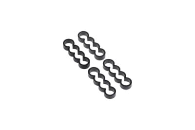 KAB Alphacool Eiskamm Alu X4 Flat - 4mm black - 4 Stück PHT EOL