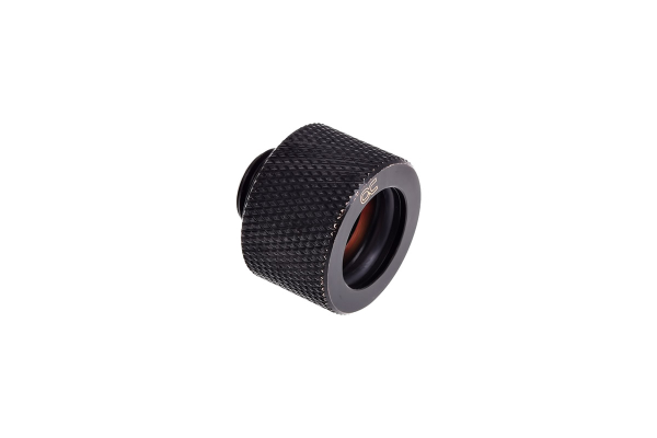ANS Alphacool HT 16mm HardTube Anschraubtülle G1/4 - gerändelt - Deep Black Sixpack PHT EOL
