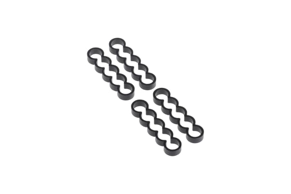 KAB Alphacool Eiskamm Alu X5 Flat - 4mm black - 4 Stück PHT EOL