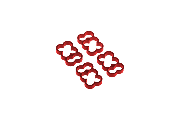 KAB Alphacool Eiskamm Alu X6 - 4mm red - 4 Stück PHT EOL