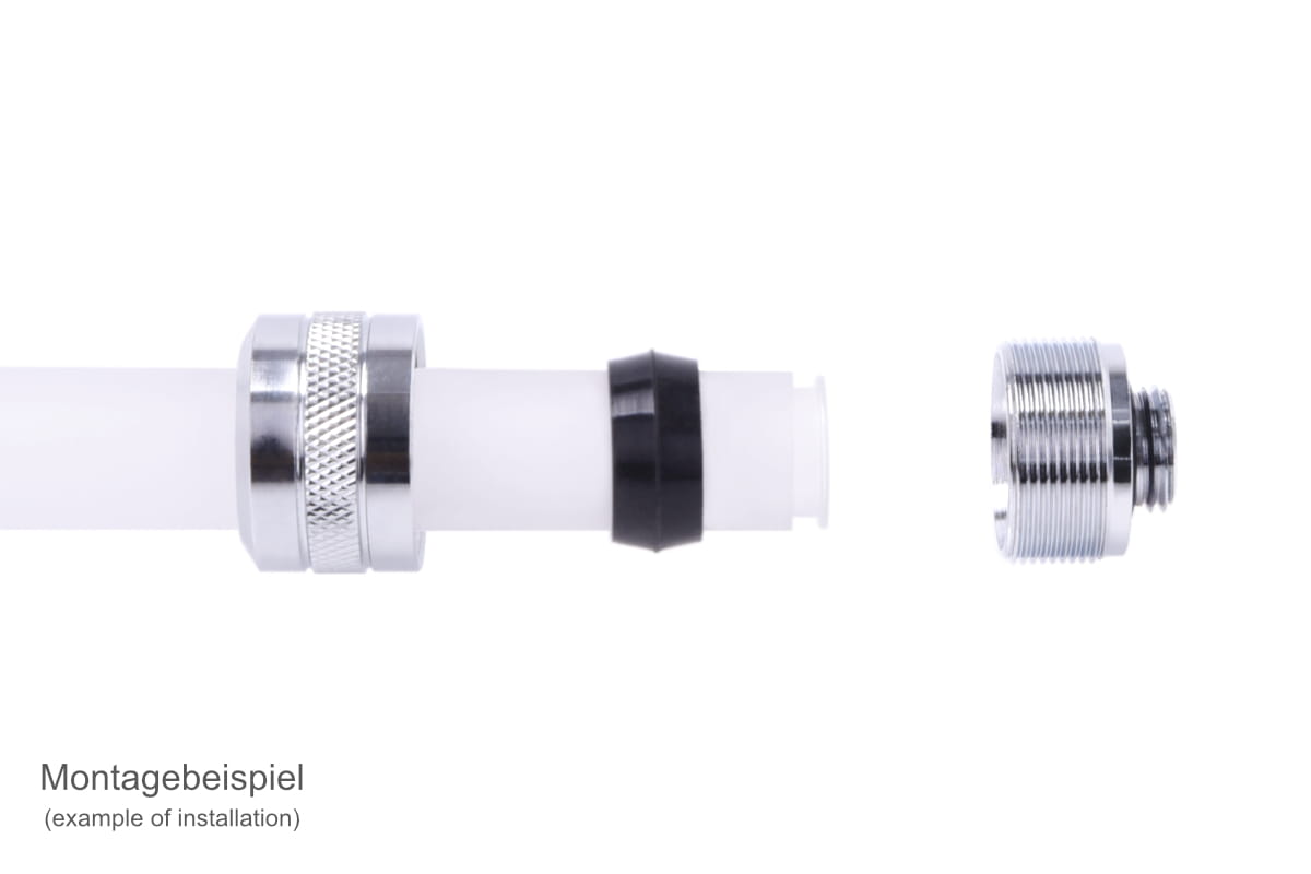 Alphacool Eiszapfen 16/10mm Compression Fitting - Chrome PC Water Cooling Connectors