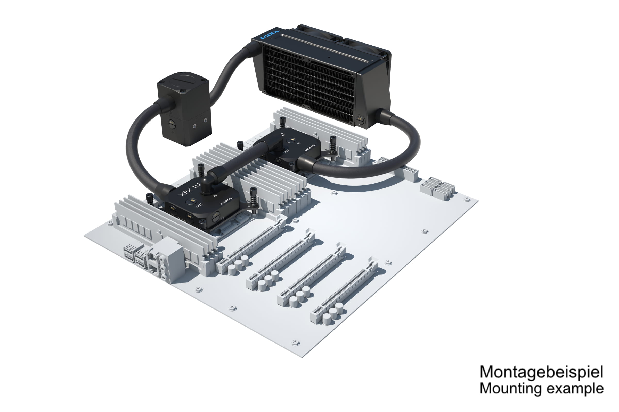 2HE Dual Sockel Server und Workstation Wasserkühlung | Alphacool