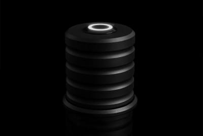 SEN Alphacool Powerbutton mit Taster 19mm weiß beleuchtet - Deep Black EOL