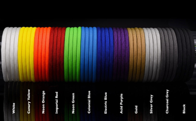 MKA Alphacool AlphaCord Sleeve 4mm - 3,3m (10ft) - Black (Paracord 550 Typ 3) 330cm EOL