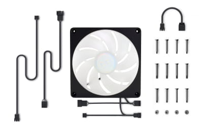 L14 Alphacool Apex Stealth Metall Aurora Lüfter 2000rpm Matt Schwarz (140x140x25mm)