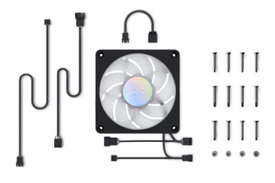 L12 Alphacool Apex Stealth Metall Aurora Lüfter Matt Schwarz 2600rpm (120x120x25mm)