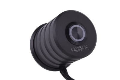 SEN Alphacool Powerbutton mit Taster 19mm weiß beleuchtet - Deep Black EOL