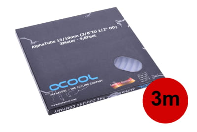 S13 Alphacool Schlauch AlphaTube HF 13/10 (3/8"ID) - Klar 3m (9,8ft) Retailbox 300cm