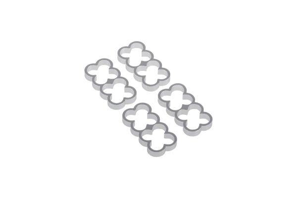 KAB Alphacool Eiskamm Alu X8 - 4mm silver - 4 Stück PHT EOL