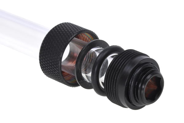 ANS Alphacool HT 13mm HardTube Anschraubtülle G1/4 - gerändelt - Deep Black PHT EOL