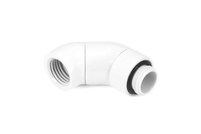 ANF Alphacool Eiszapfen Winkeladapter Doppel-45° drehbar G1/4 AG auf G1/4 IG - White