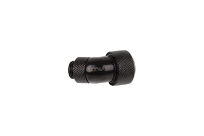 ANS Alphacool Eiszapfen 16mm HardTube Anschraubtülle 45° drehbar G1/4 - Deep Black PHT EOL