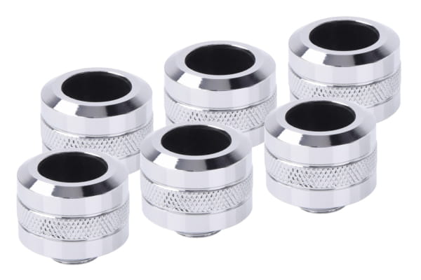 ANS Alphacool Eiszapfen PRO 16mm HardTube Fitting G1/4 - Chrome Sixpack