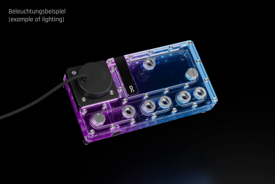 AGB Alphacool Core Distro Plate 240 Rechts D5/DDC V.2 mit D5 Apex Pumpe