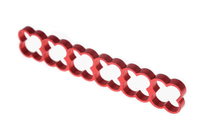 KAB Alphacool Eiskamm Alu X24 - 4mm red - 2 Stück PHT EOL