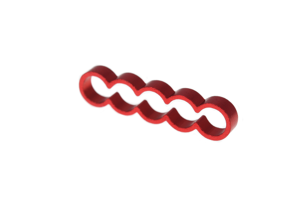 KAB Alphacool Eiskamm Alu X5 Flat - 4mm red - 4 Stück PHT EOL