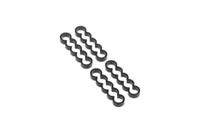 KAB Alphacool Eiskamm Alu X5 Flat - 4mm black - 4 Stück PHT EOL