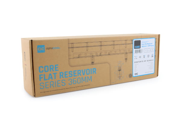 PUM Alphacool Core Flat Reservoir 360 Rechts mit VPP/D5 Apex PWM Pumpe