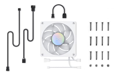 L12 Alphacool Apex Stealth Metall Aurora Lüfter Weiß 2600rpm (120x120x25mm)