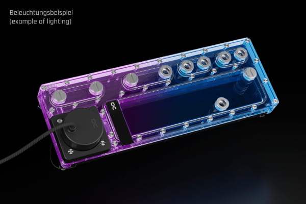AGB Alphacool Core Distro Plate 360 Links D5/DDC V.2 mit VPP Apex Pumpe
