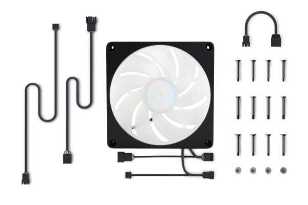 L14 Alphacool Apex Stealth Metall Aurora Lüfter 2000rpm Matt Schwarz (140x140x25mm)